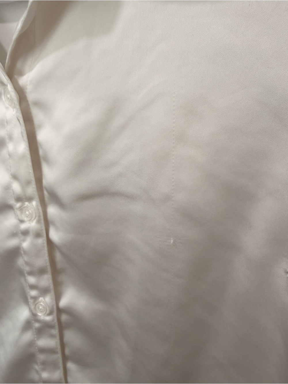 Gianni Bini Ivory Satin Button-Down Boxy Top - Picture 5 of 5
